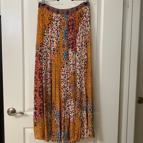 ANTHROPOLOGIE BHANUNI BY JYOTI Panthera Pleated Maxi Skirt. Size 4. NWT - Picture 2 of 8